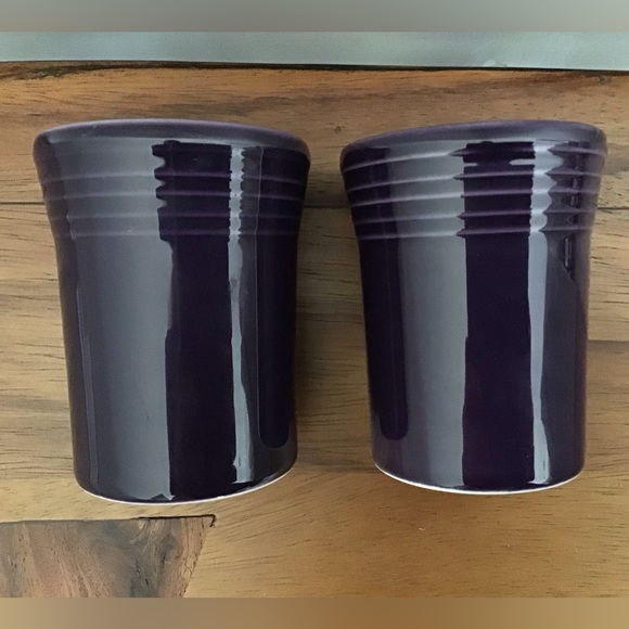 2 Vintage Fiesta Plum Tumblers - Picture 4 of 7